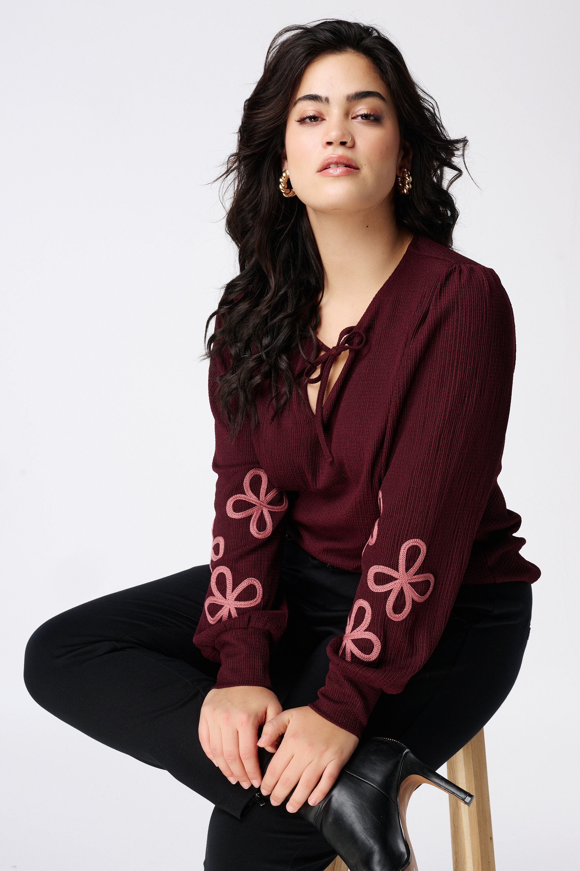 Top con detalles en las mangas image number 6