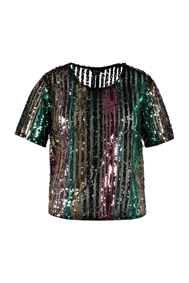 Top corto de lentejuelas image number 1