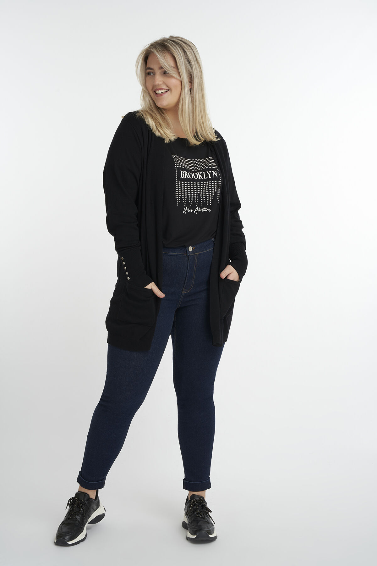 C&aacute;rdigan largo y abierto image number 5