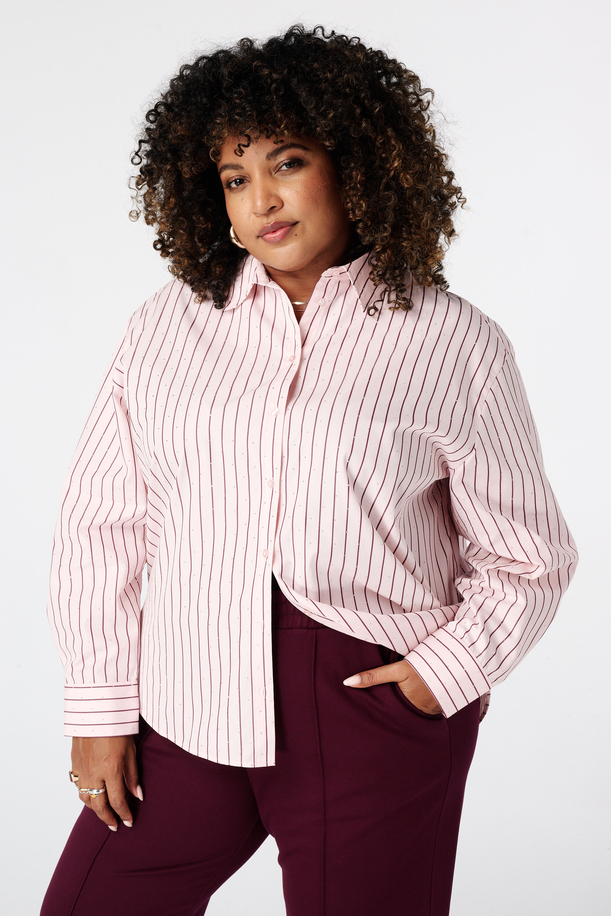 Blusa de rayas con pedrer&iacute;a