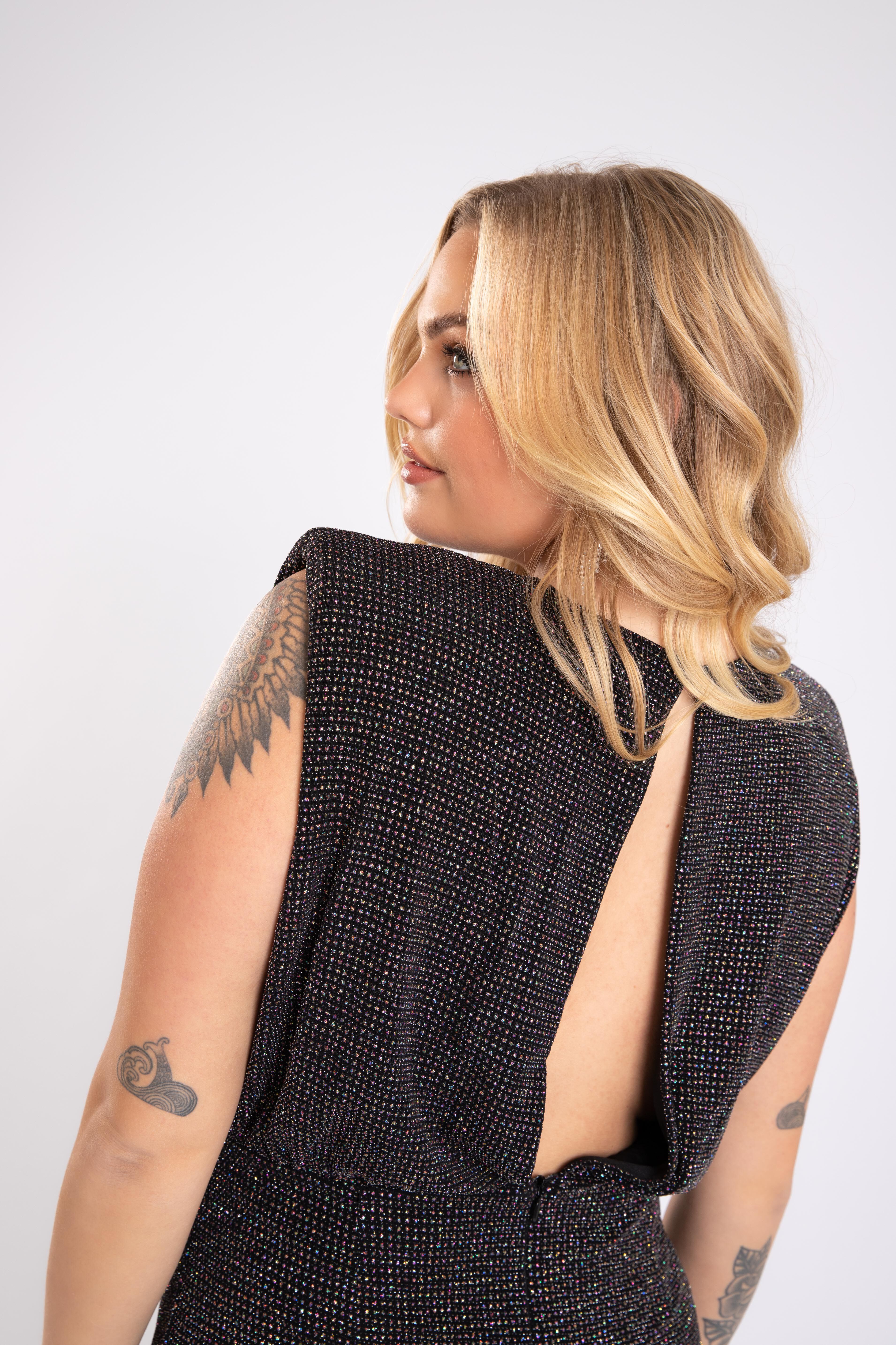 Vestido con purpurina image number 4