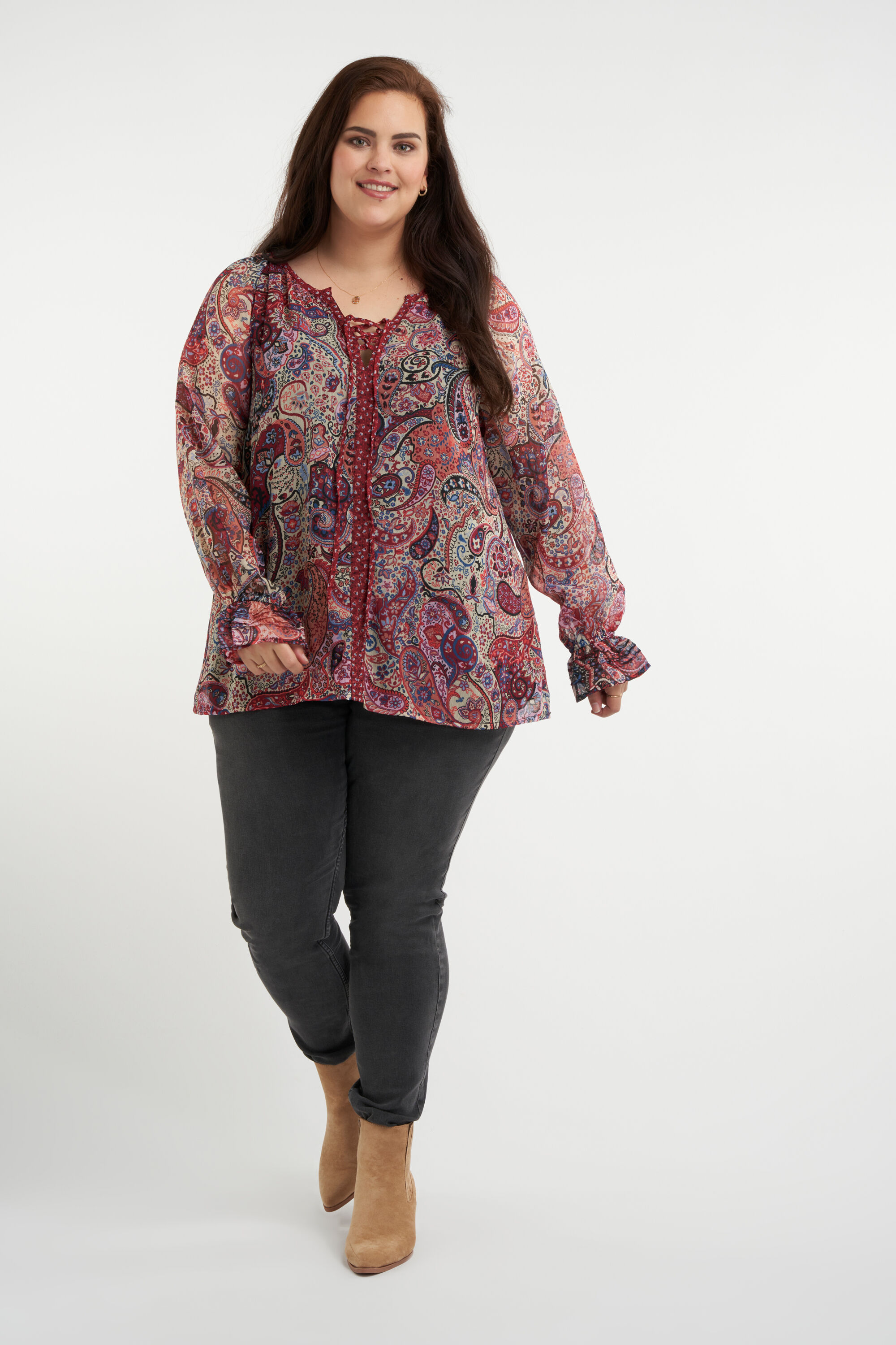 Blusa con estampado paisley image number 5