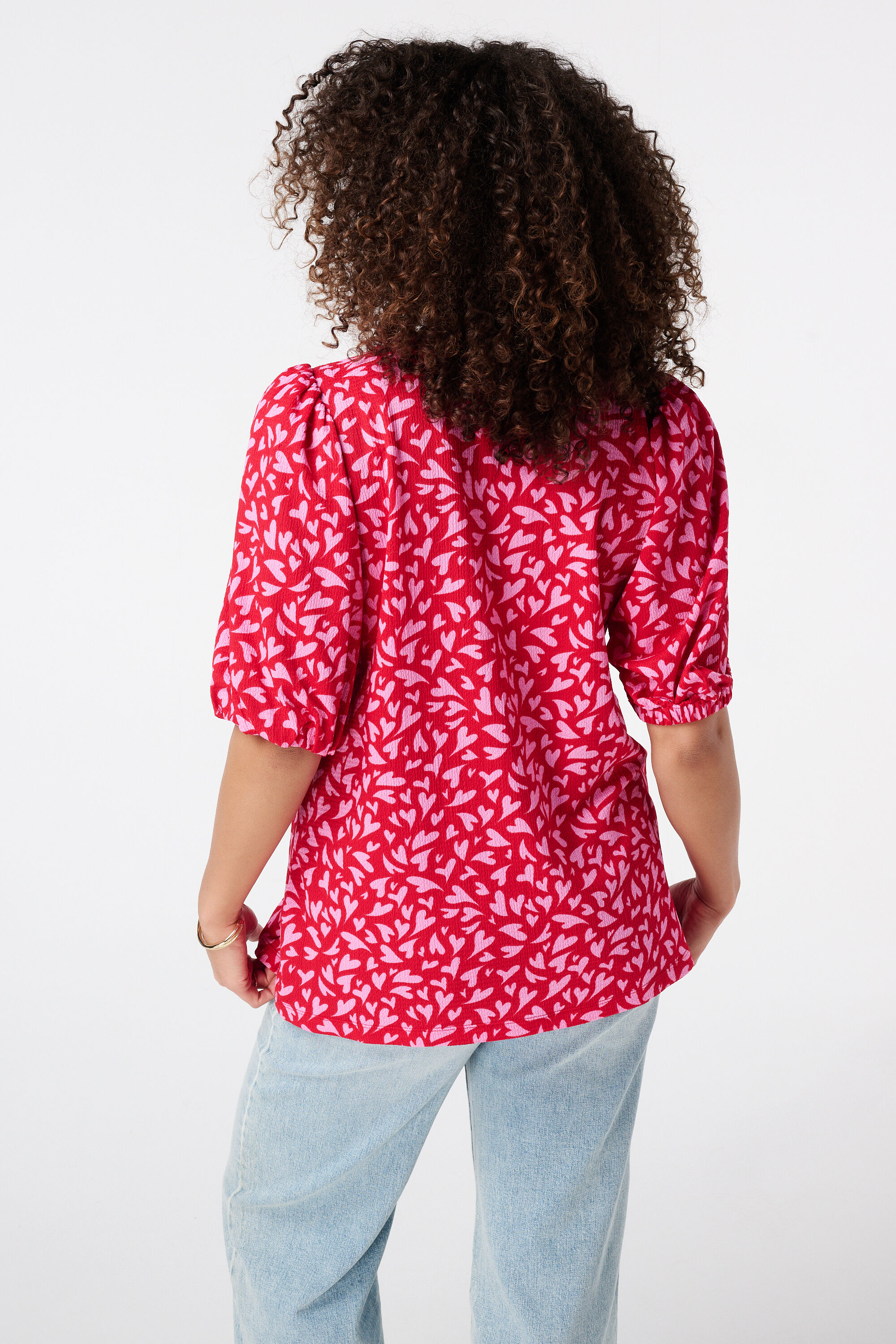 Top con manga abullonada image number 3