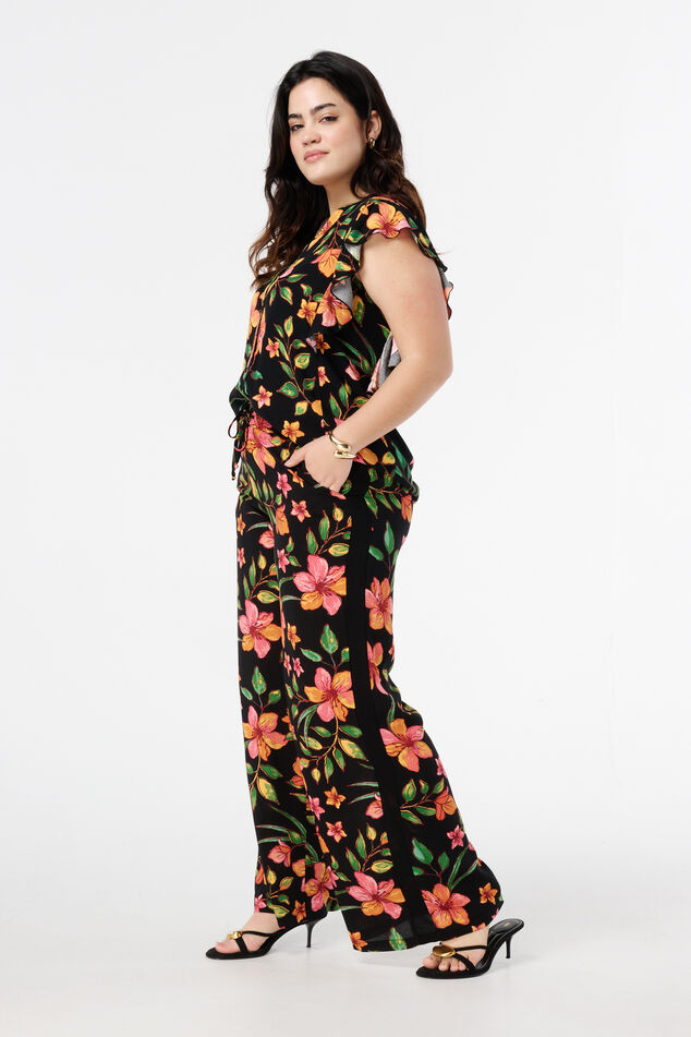 Pantalones con estampado tropical image number 0