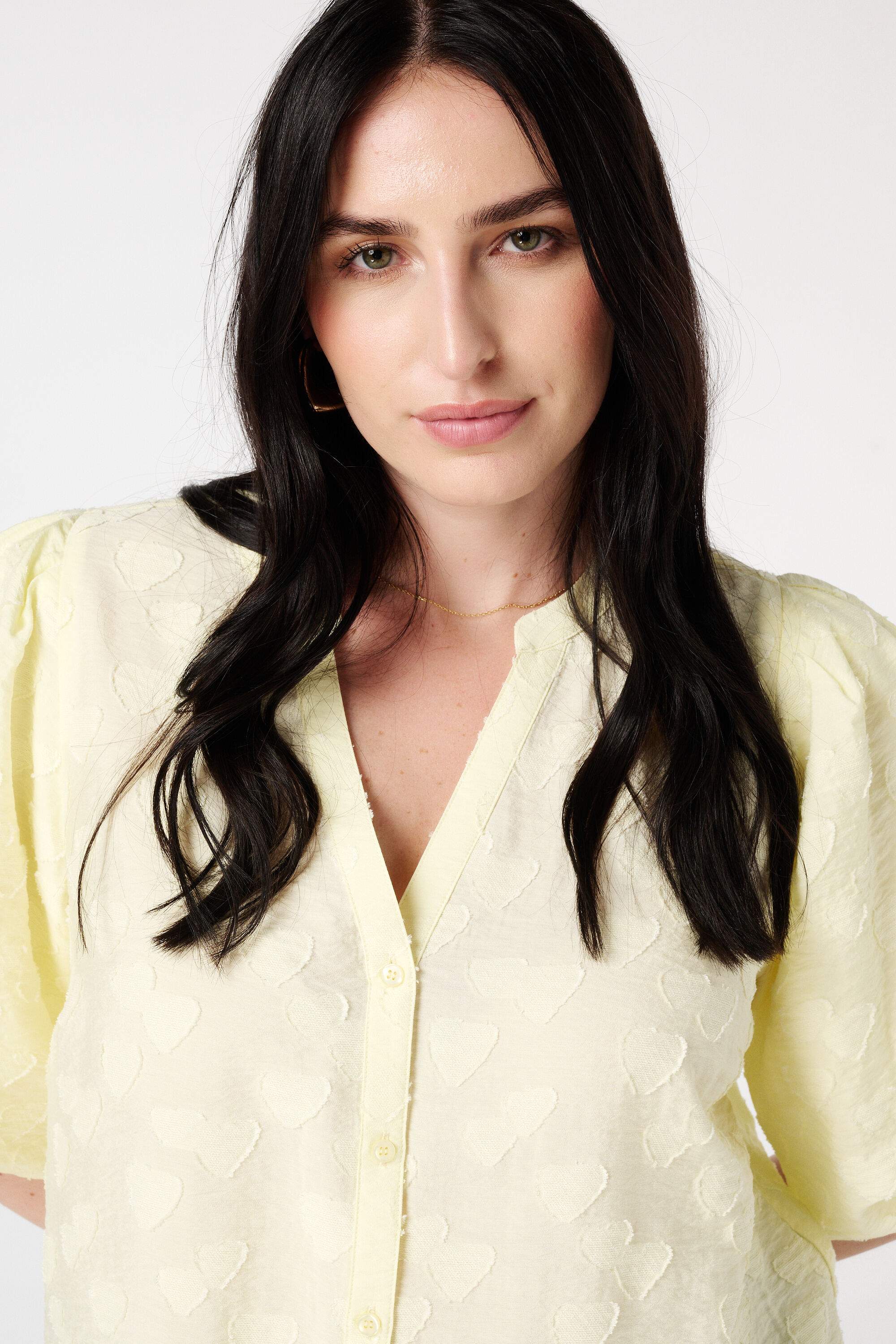  Blusa con estampado de corazones  image number 4