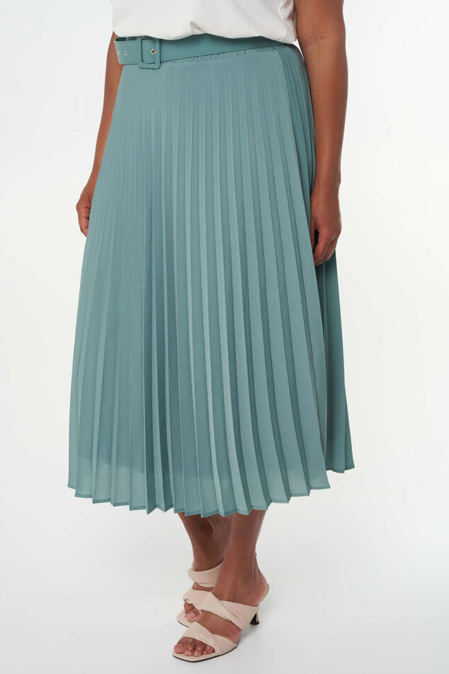 Falda midi plisada image number 6