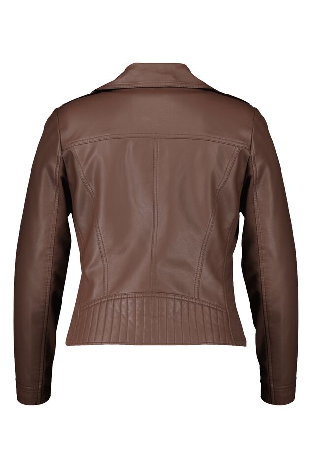 Chaqueta motera de cuero sintético image number 2