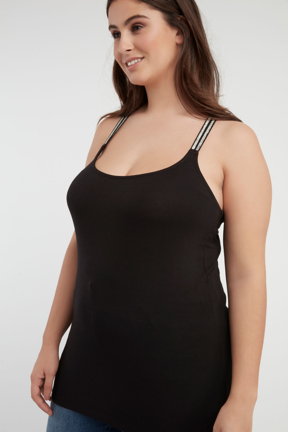 Top con tirantes de l&uacute;rex cruzados image number 0