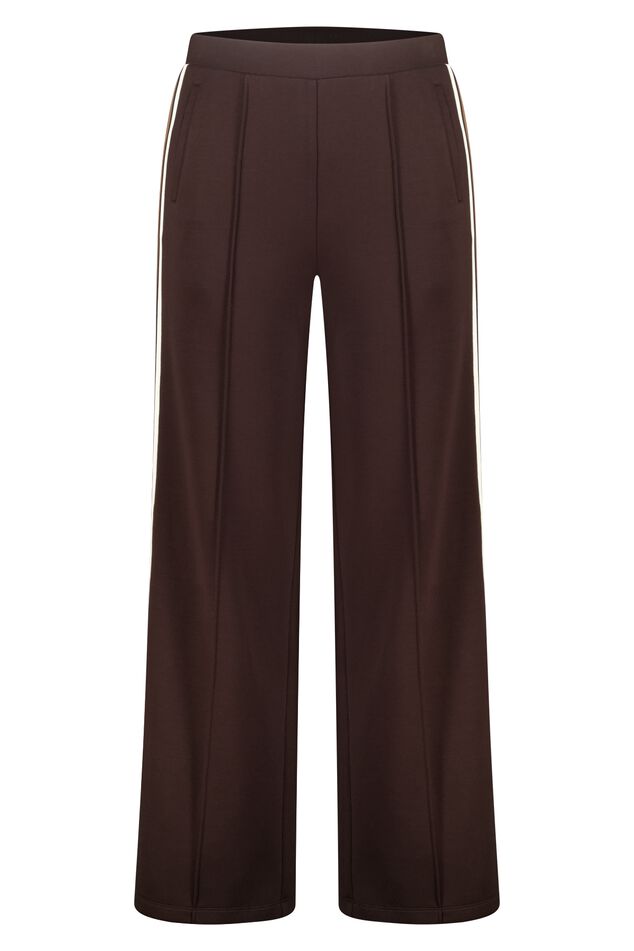 Pantalón ancho con ribete lateral image number 1