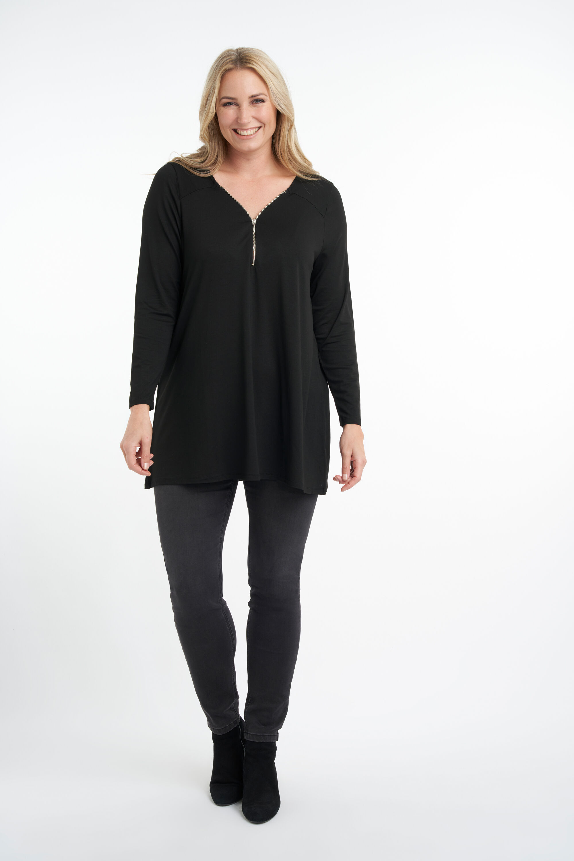 T&uacute;nica con cremallera decorativa image number 6