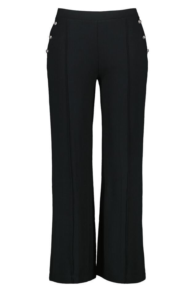 Pantalones con pernera recta y un elegante botón como detalle image number 2