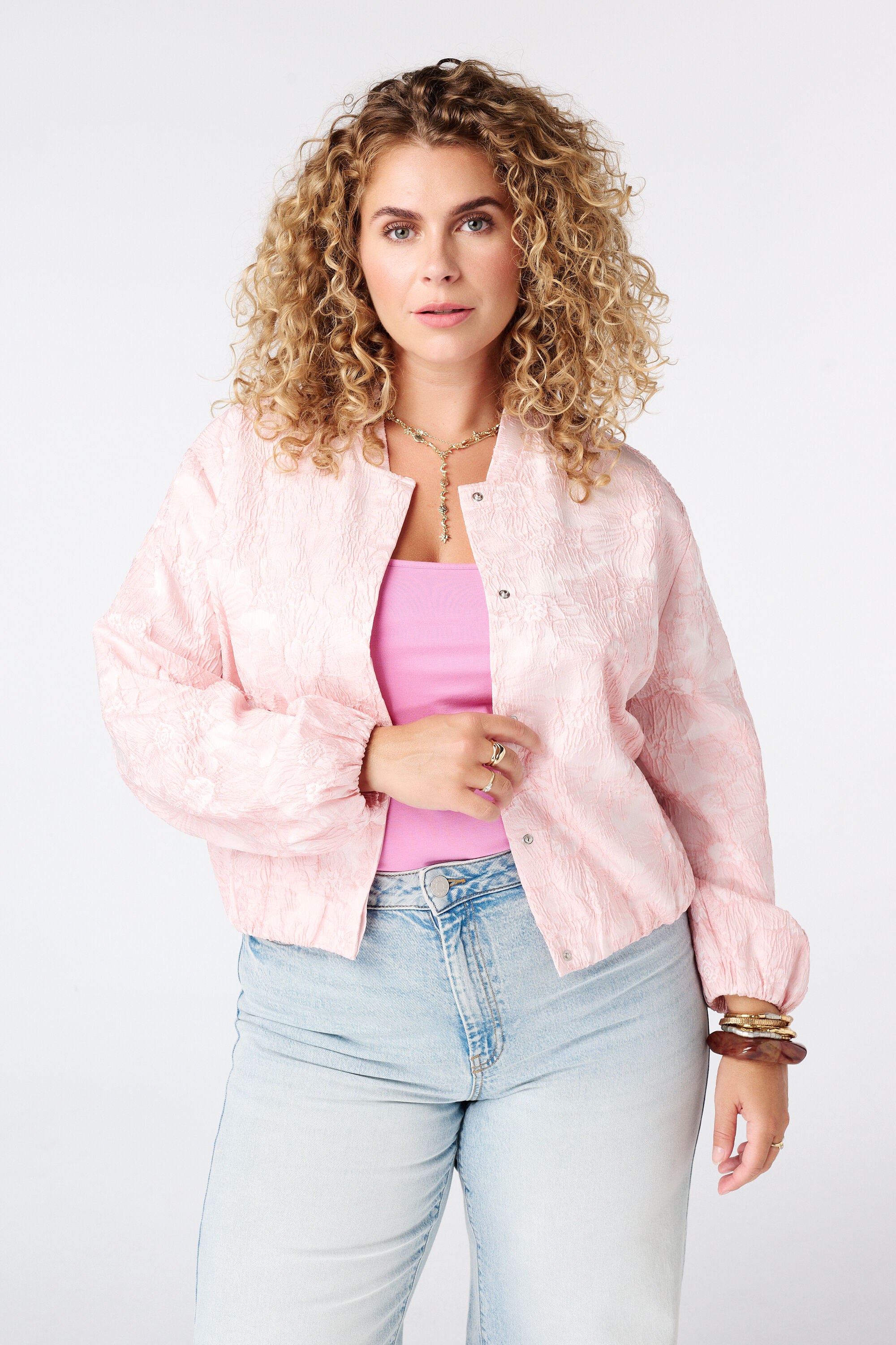 Chaqueta bomber de jacquard