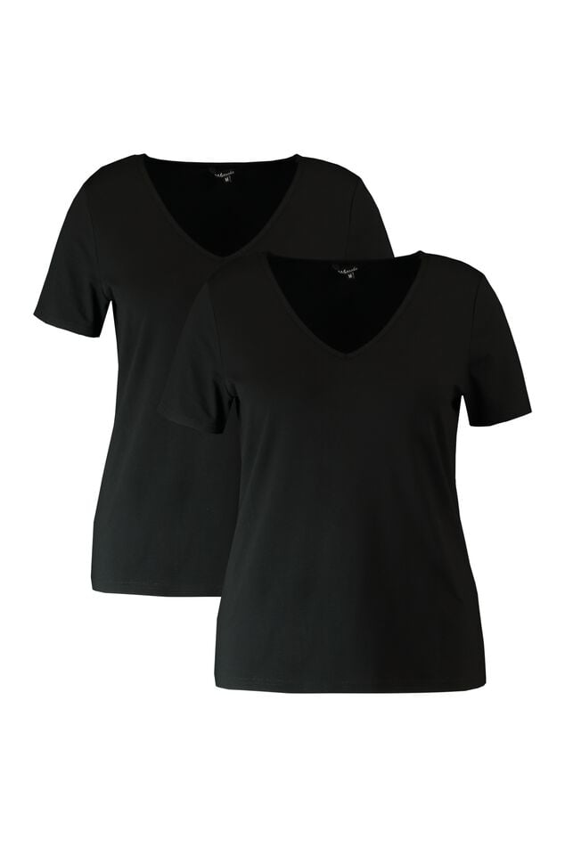 2 Camisetas con cuello de pico image number 1