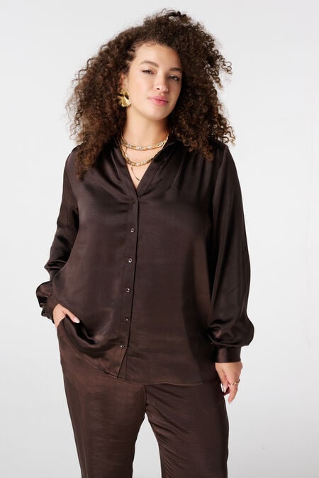 Blusa con aspecto satinado Blusa con aspecto satinado