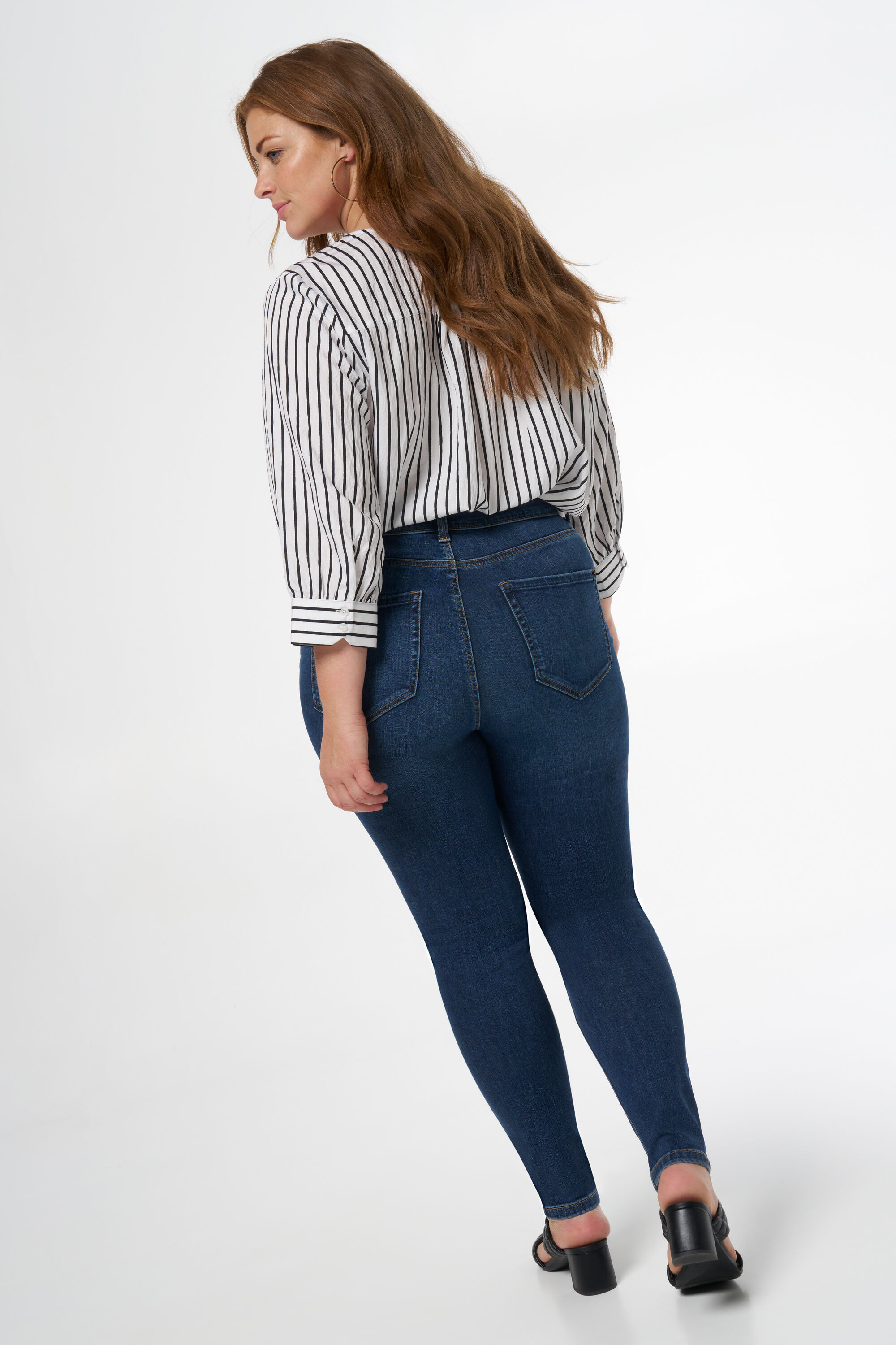 Mujeres Vaqueros pitillo de tiro alto CHERRY Dark Denim MS Mode