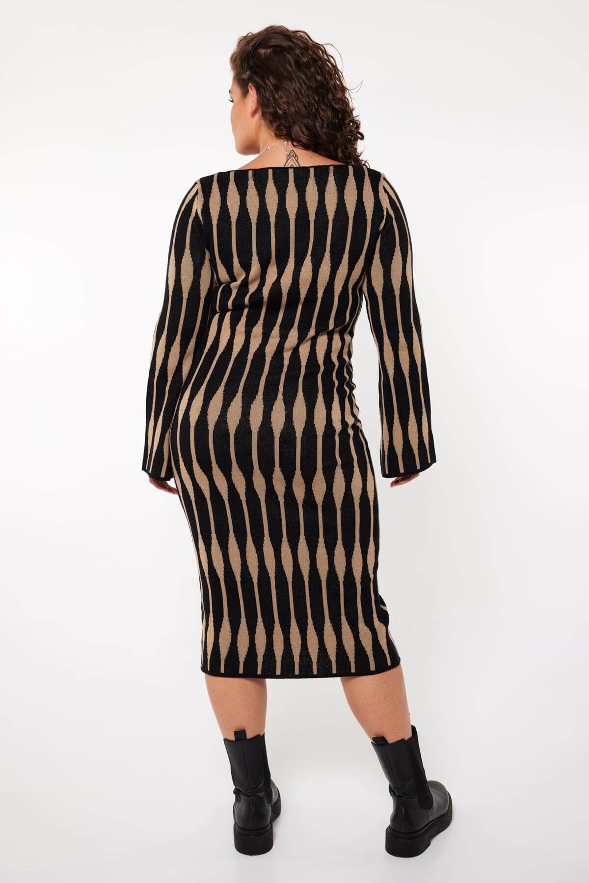 Vestido largo de punto fino image number 5