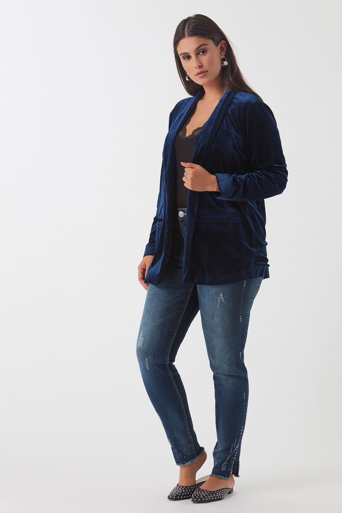 Blazer de terciopelo image number 3