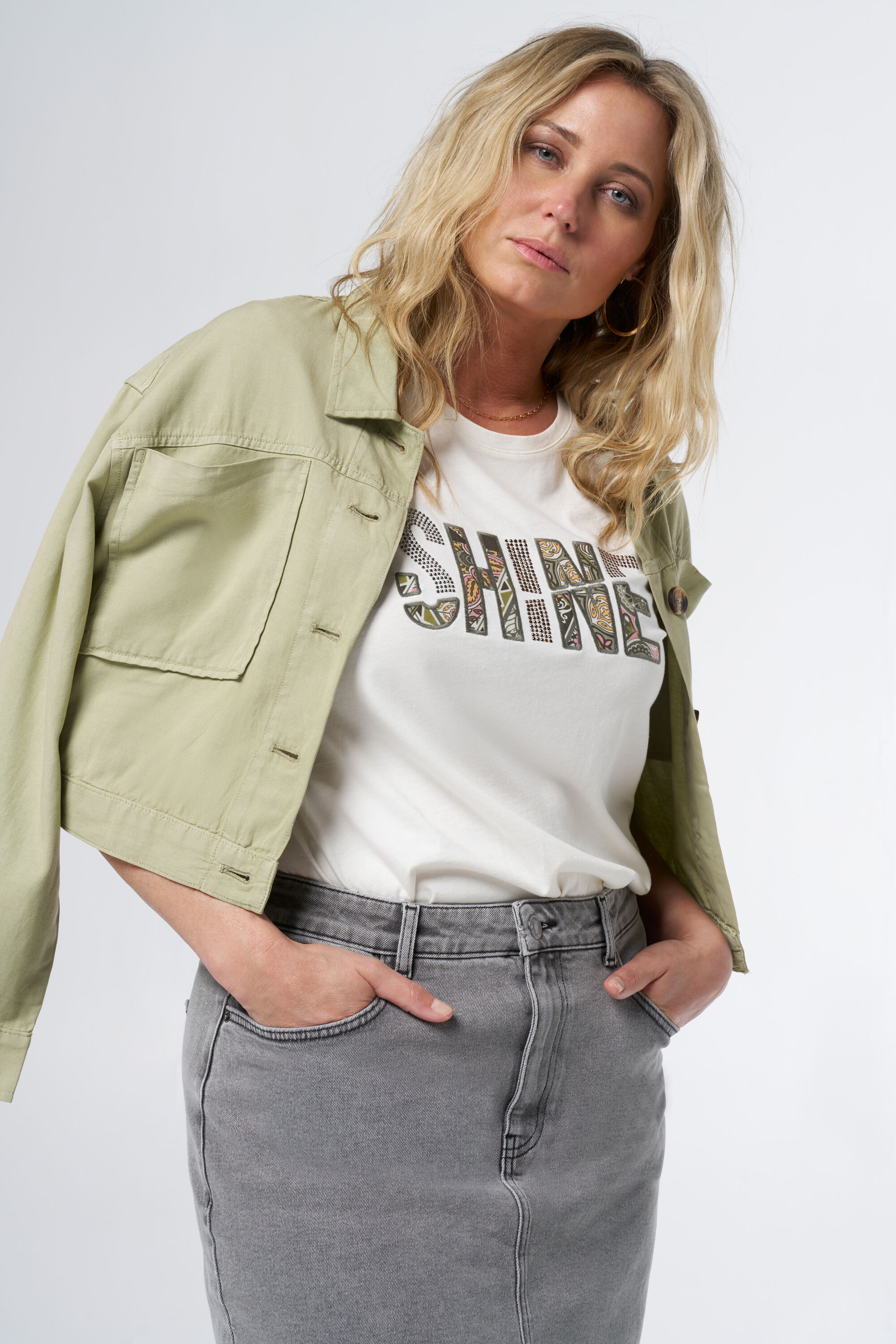 Chaqueta cargo de corte holgado image number 6