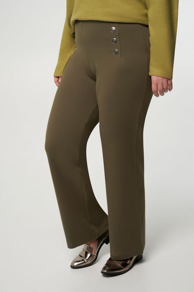 Pantalones de pernera ancha con detalles plateados image number 5