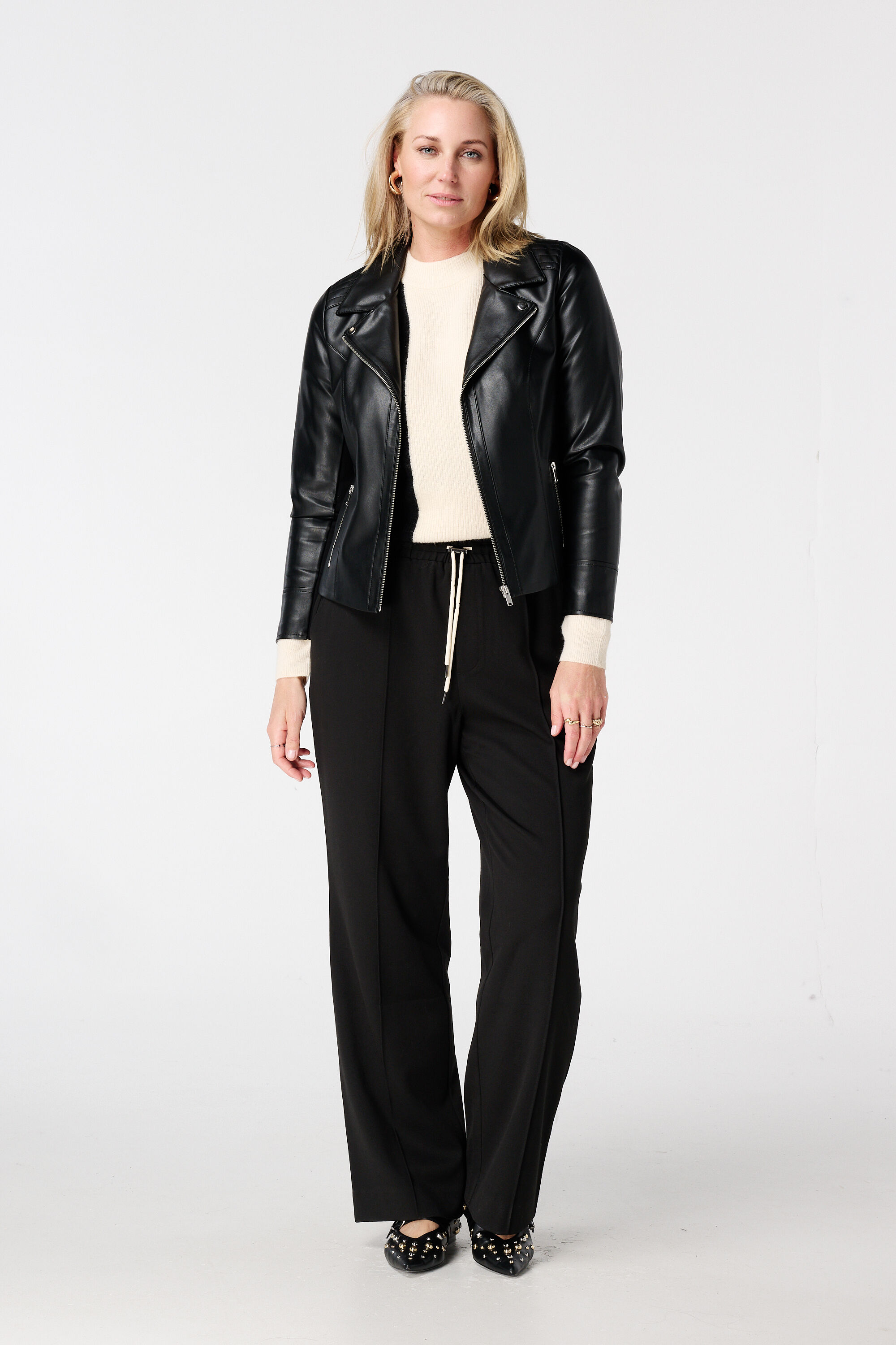 Cazadora biker de polipiel image number 5