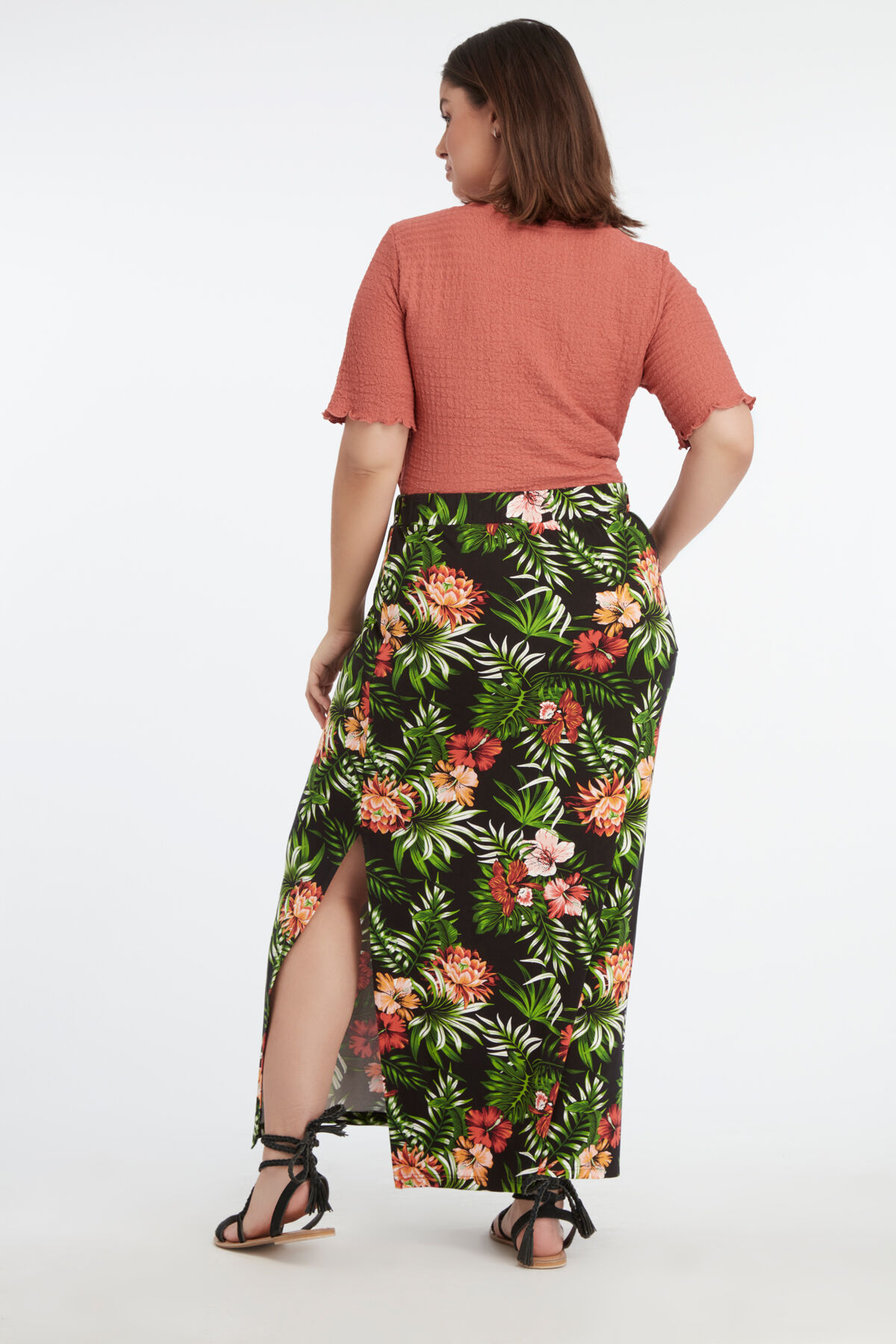 Falda larga con abertura image number 4