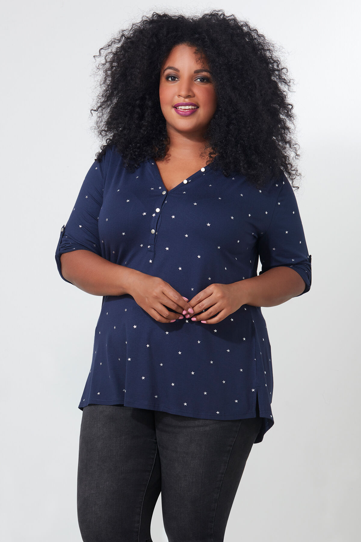 Top con estampado brillante image number 0