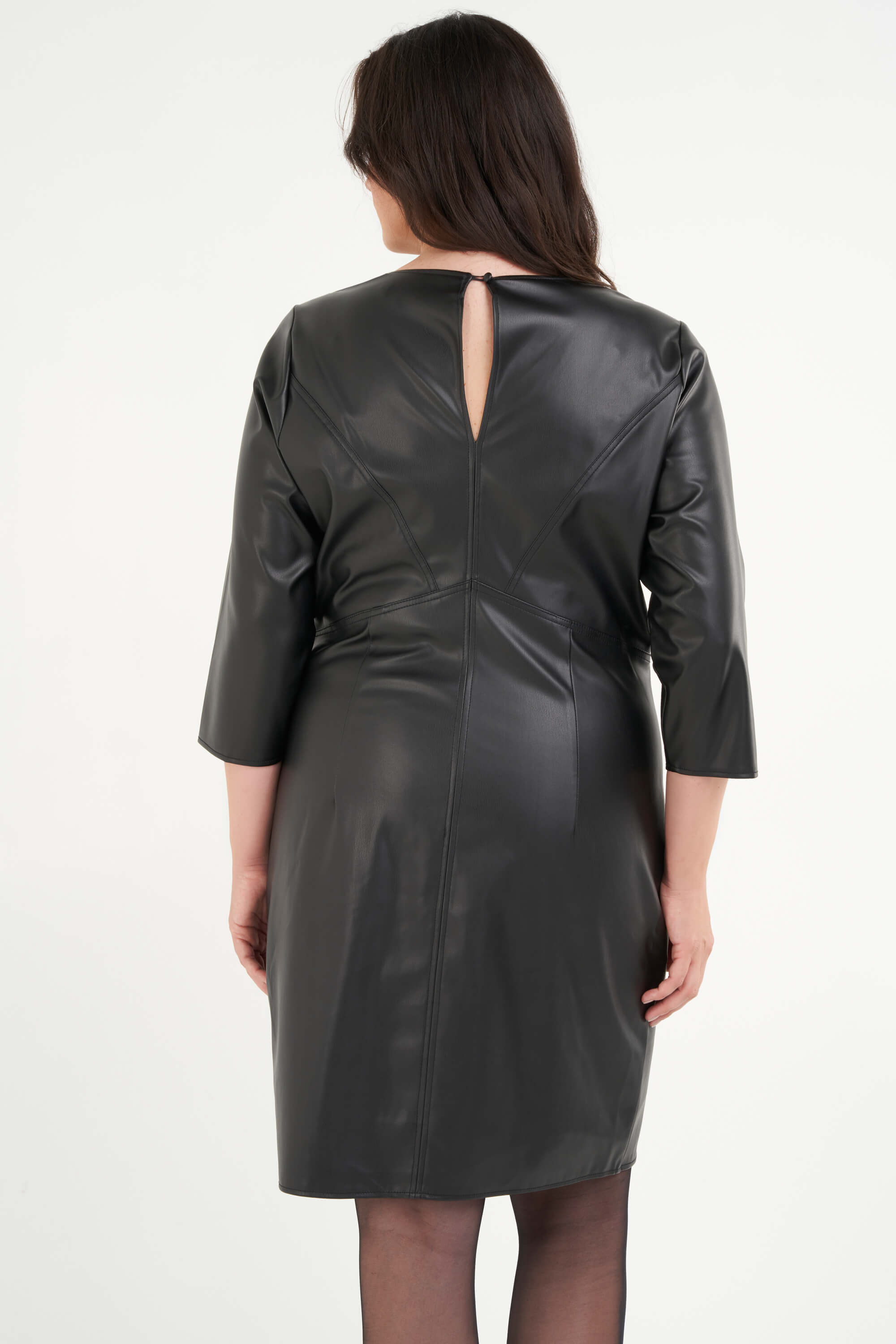 Vestido de cuero sint&eacute;tico image number 3