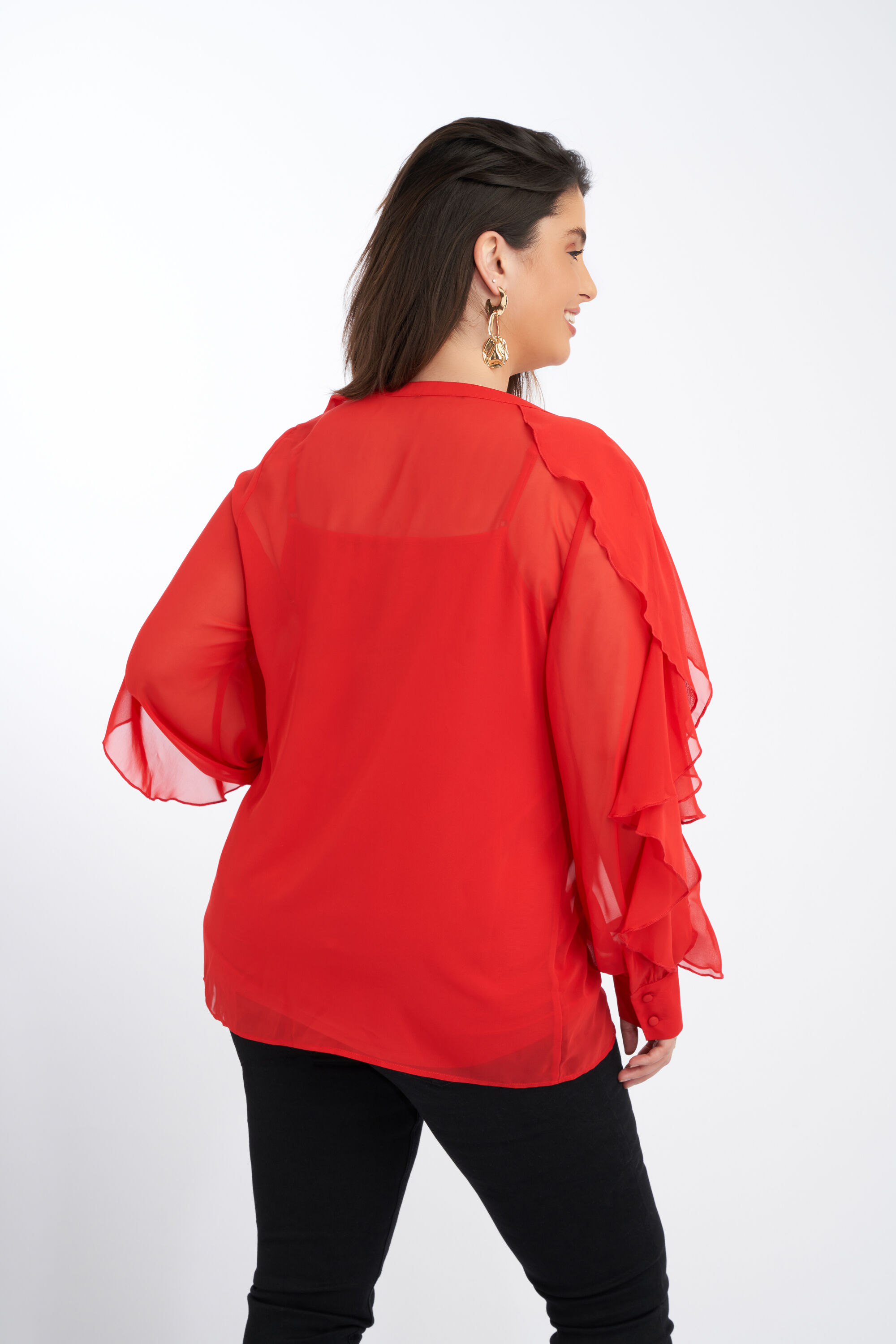Blusa con volantes image number 3