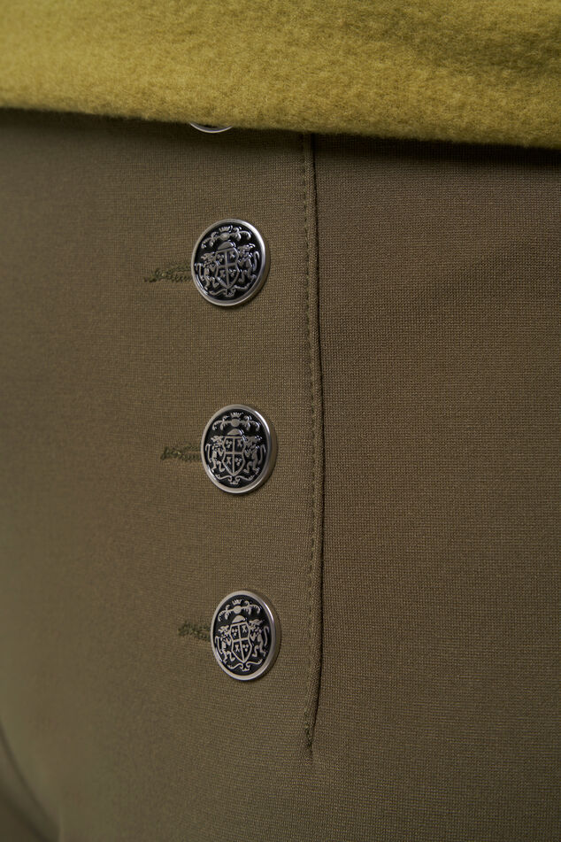 Pantalones de pernera ancha con detalles plateados image number 4