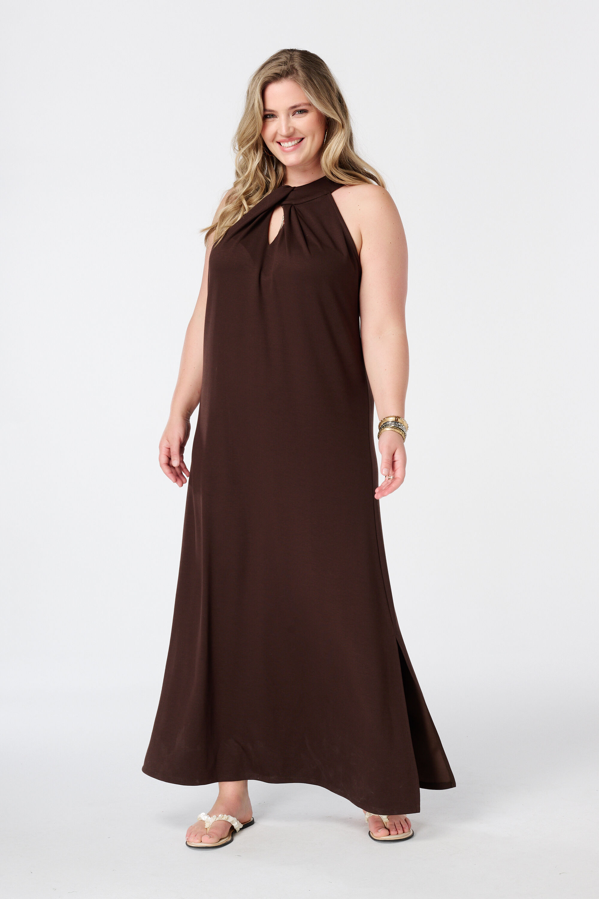 Vestido maxi con halter