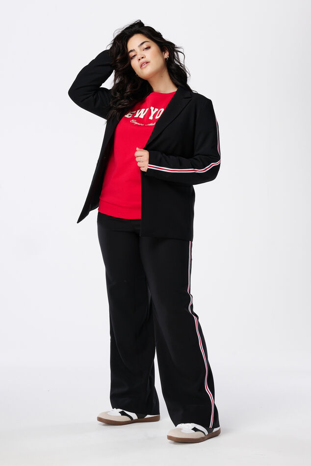 Blazer con raya en contraste image number 5