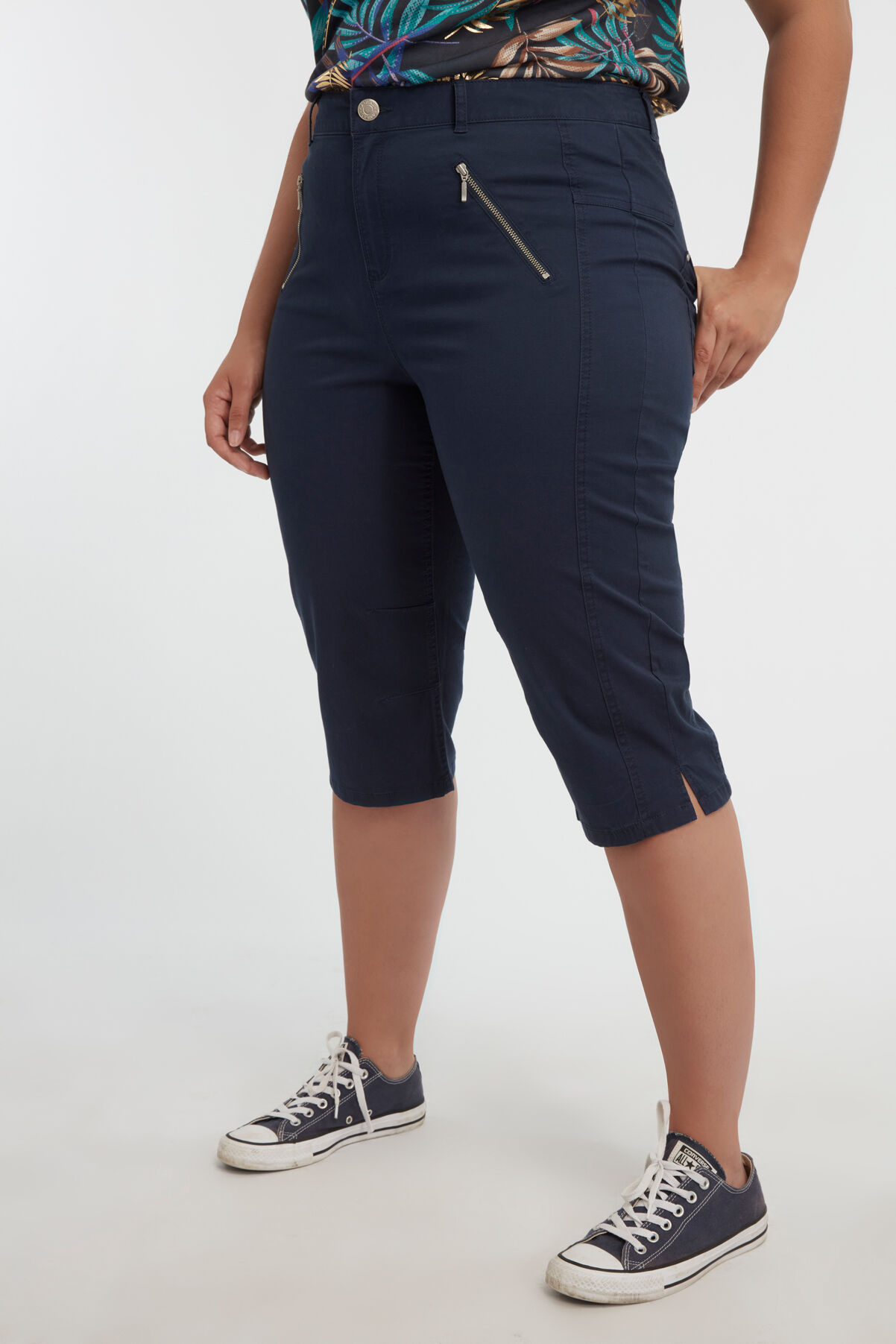 Pantalones pirata de algod&oacute;n image number 3