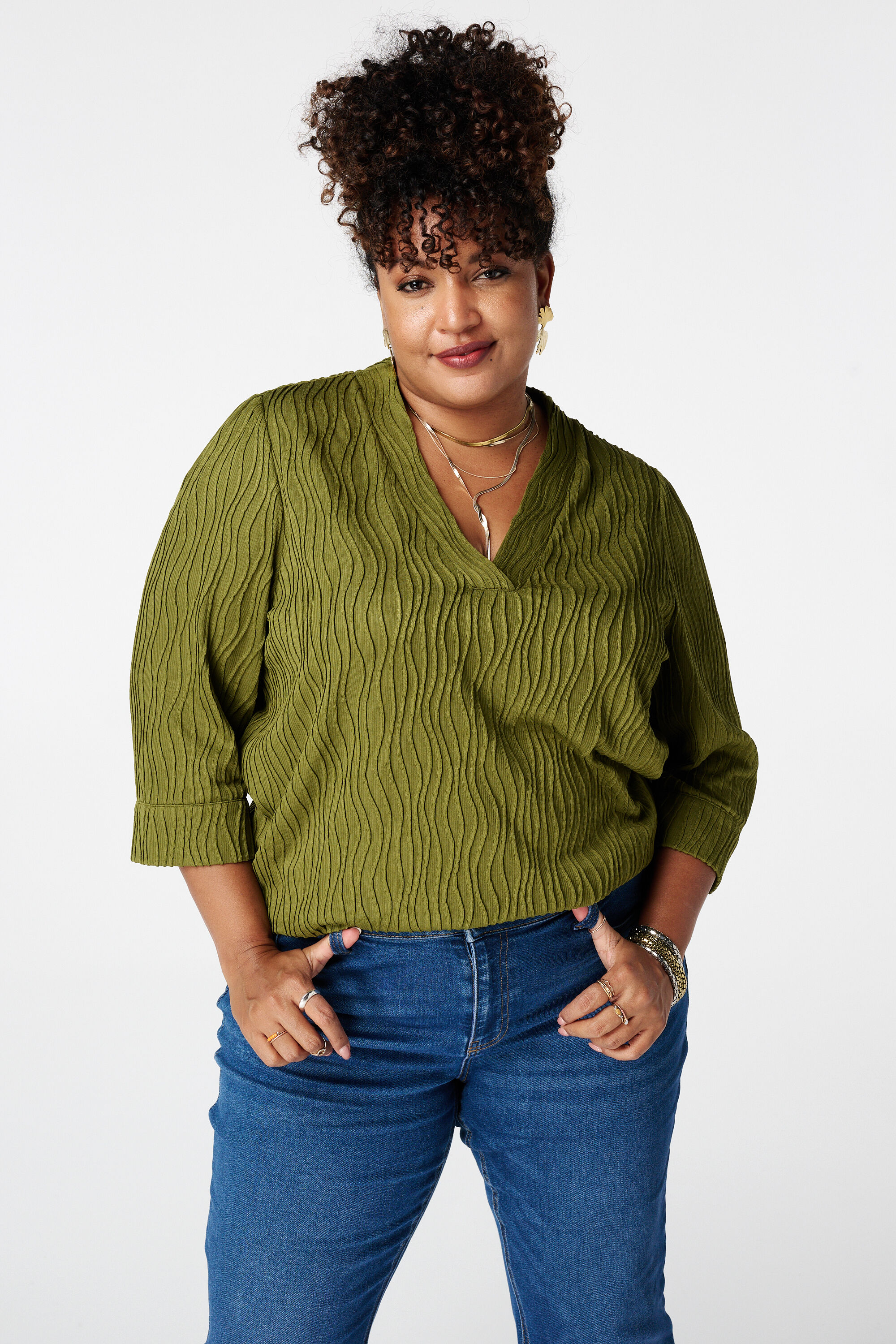 Top con estructura ondulada