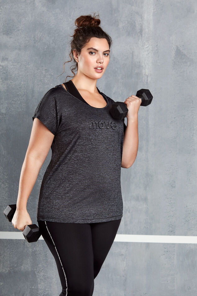 Top deportivo con estampado en relieve  image number 0