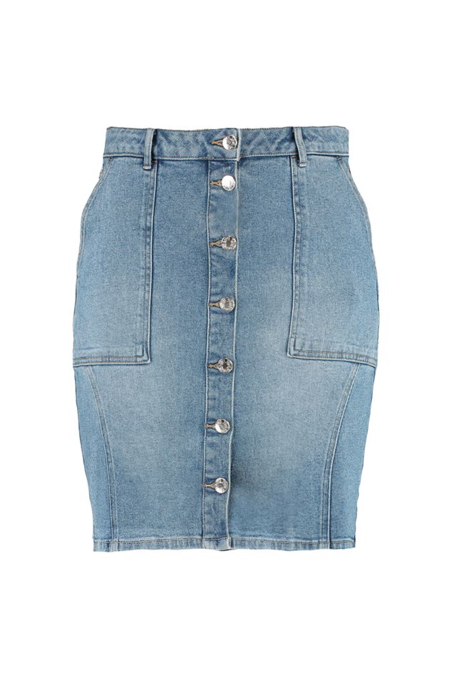 Falda vaquera con botones  image number 1
