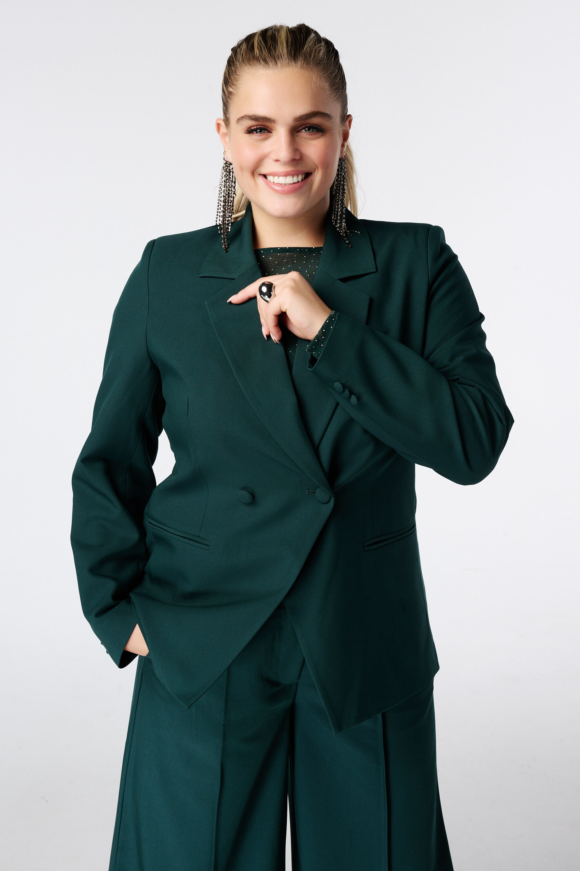 Blazer de doble botonadura