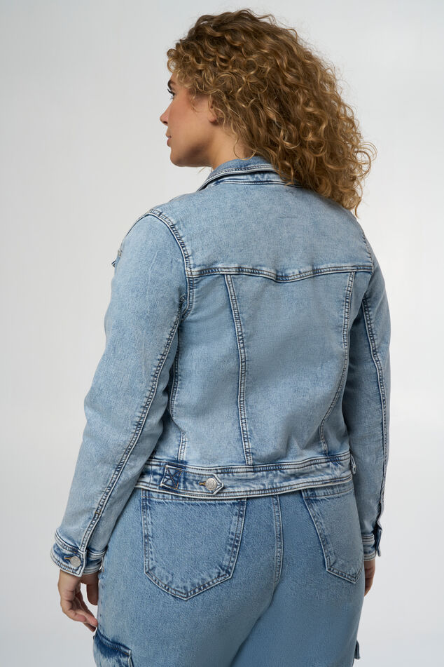 Chaqueta vaquera con elástico image number 3
