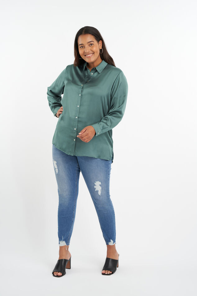 Blusa de satén  image number 5