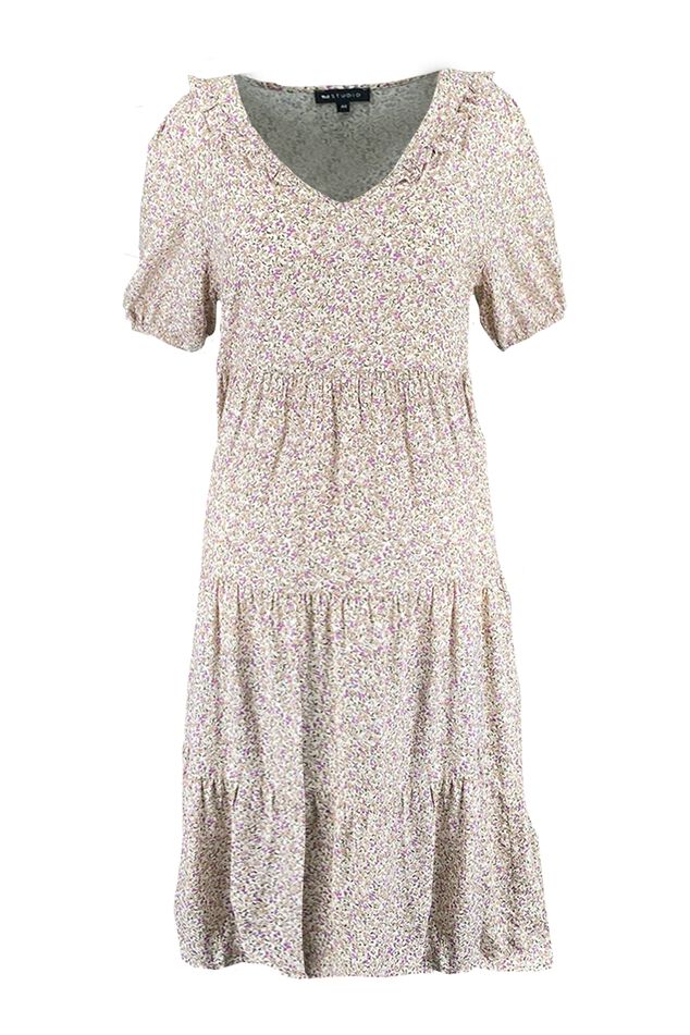 Vestido estampado con corte en A  image number 2