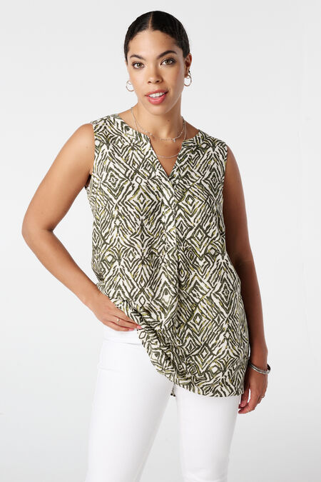 Top con escote en V y estampado Top con escote en V y estampado