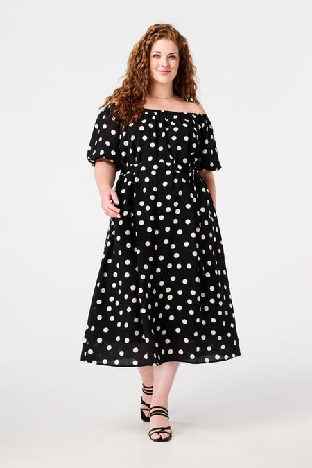 Vestido midi con lunares Vestido midi con lunares