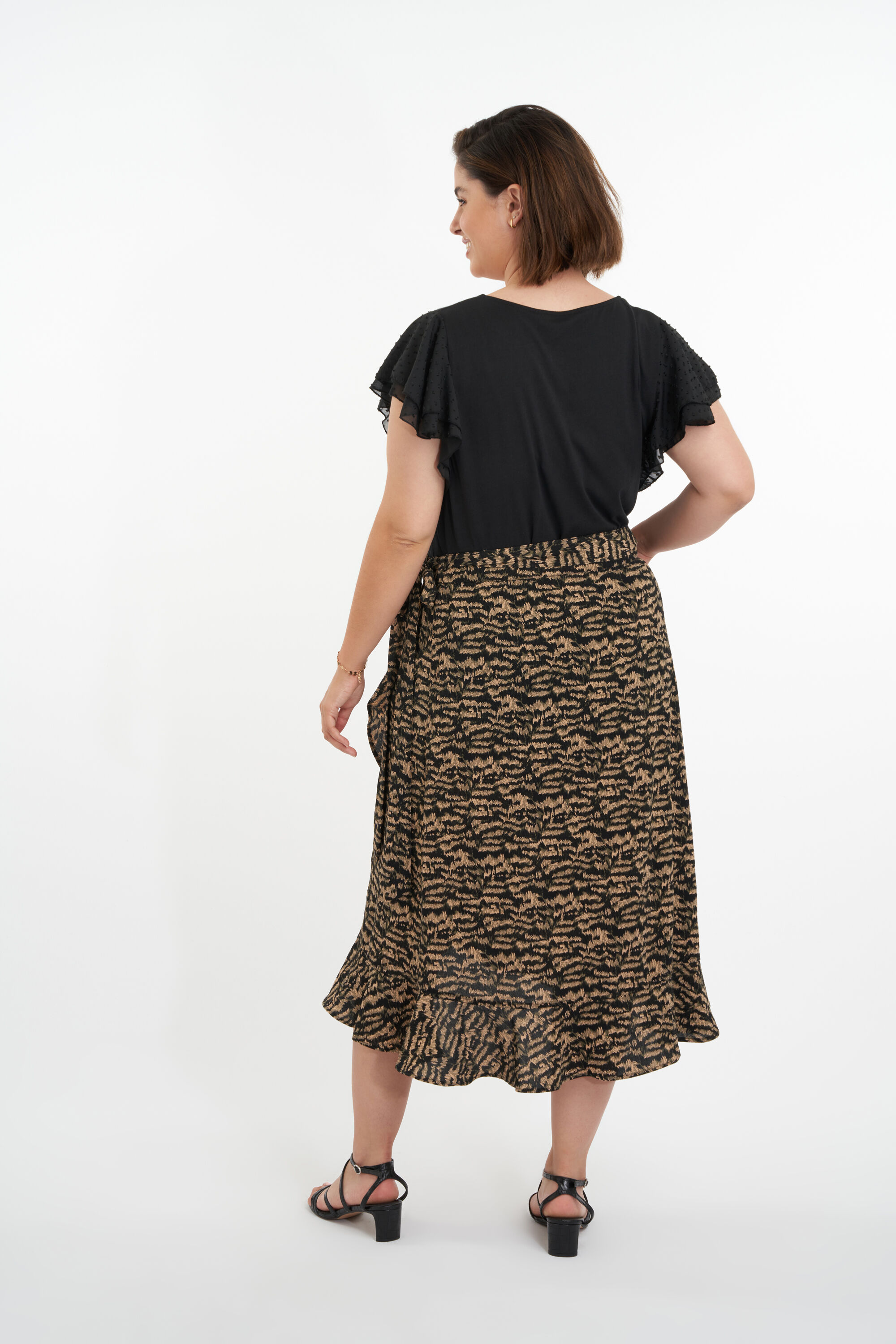Falda cruzada con estampado  image number 3