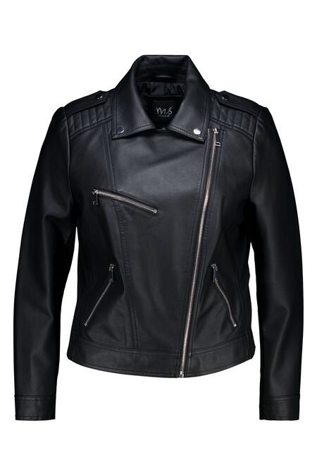 Chaqueta motera de cuero sintético Chaqueta motera de cuero sintético