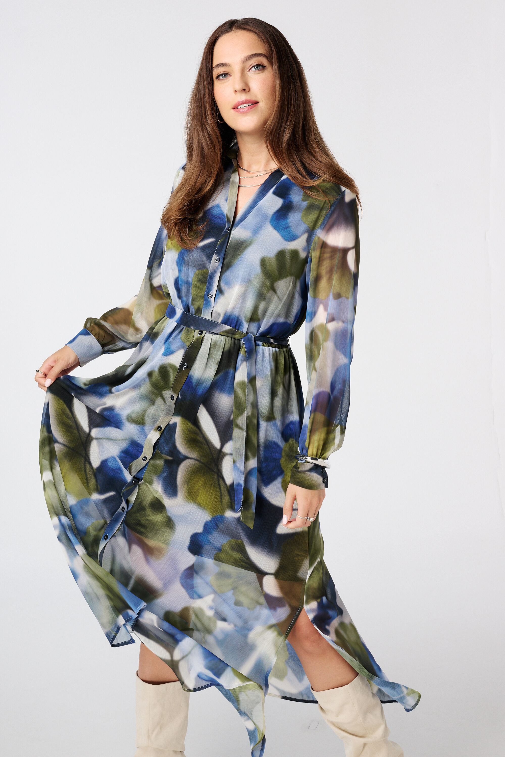 Vestido largo estampado image number 5