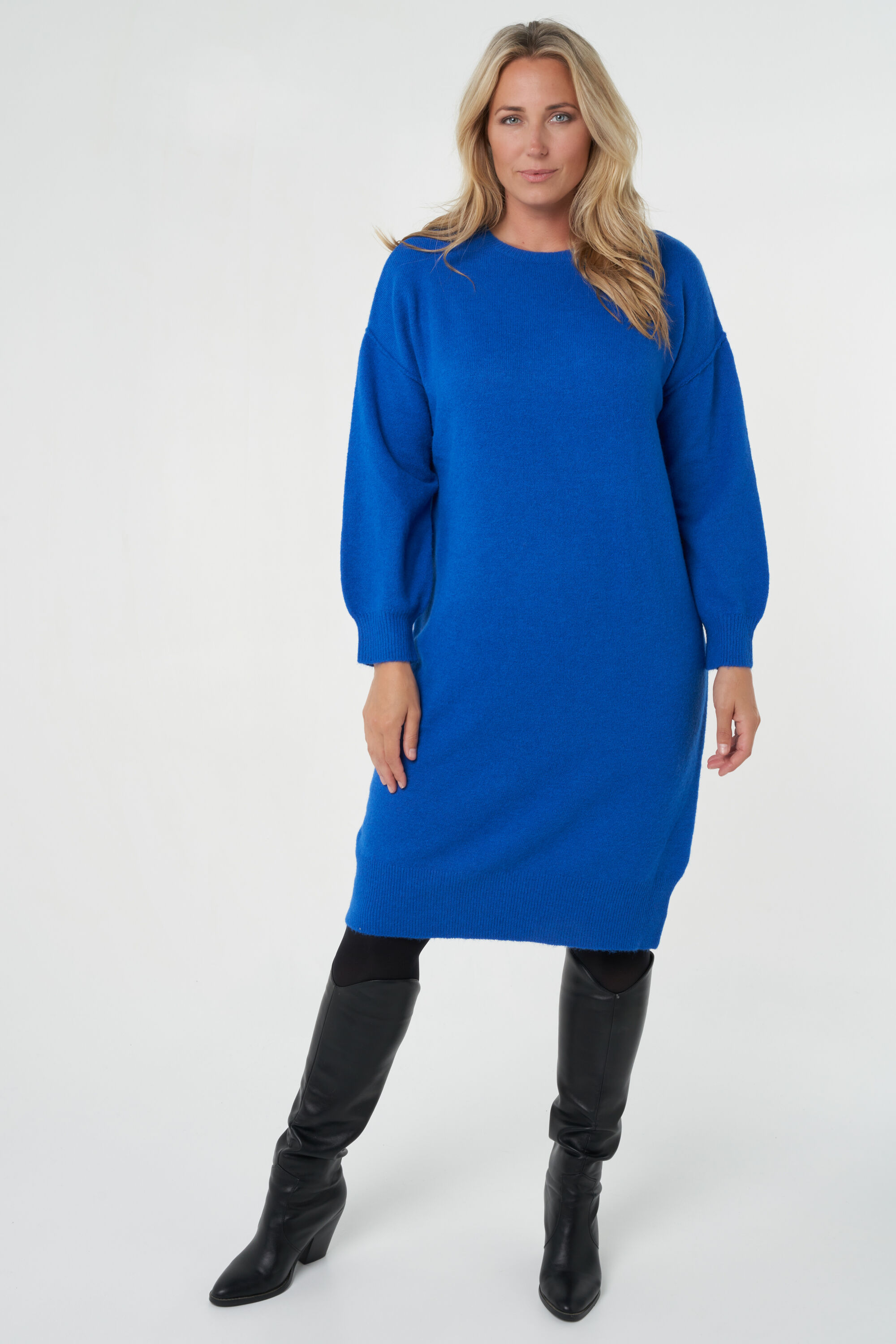 Vestido midi de punto fino image number 5