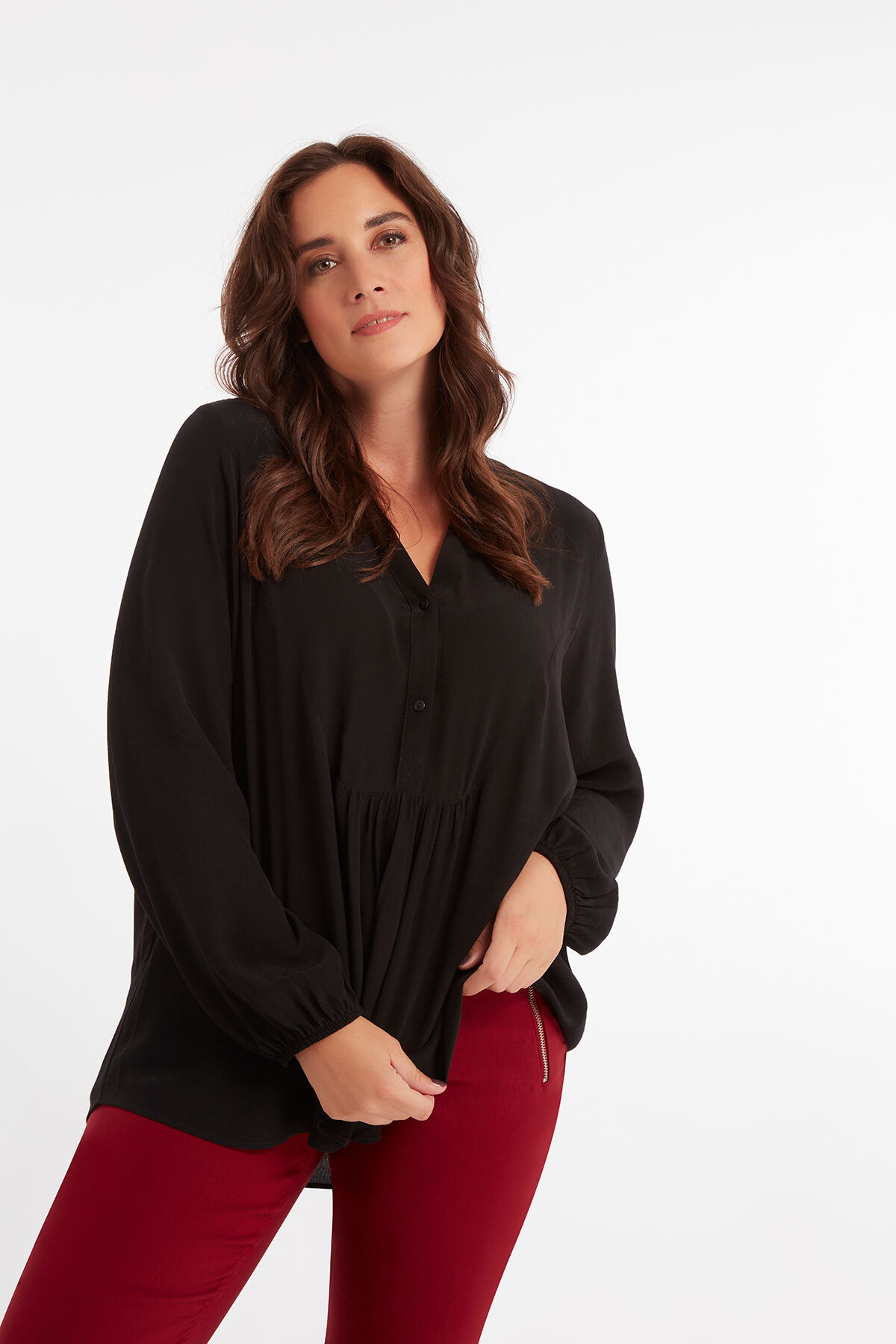 Pantalones ajustados de bengalina image number 3