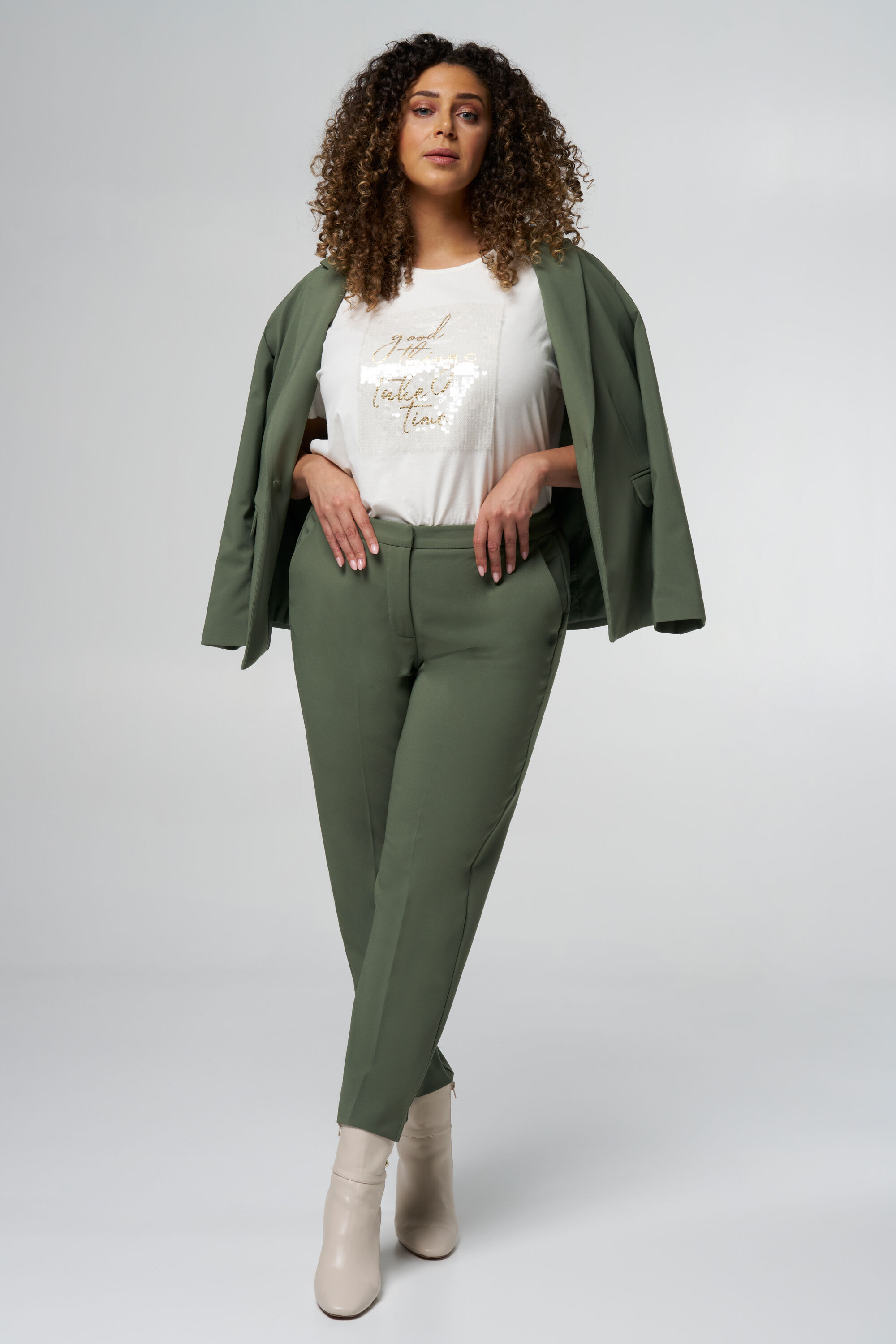 Blazer con tejido el&aacute;stico( image number 6