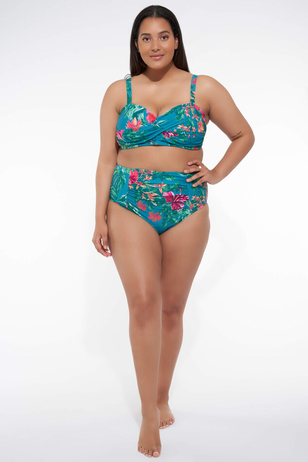 Braguita de bikini de talle alto con estampado image number 4