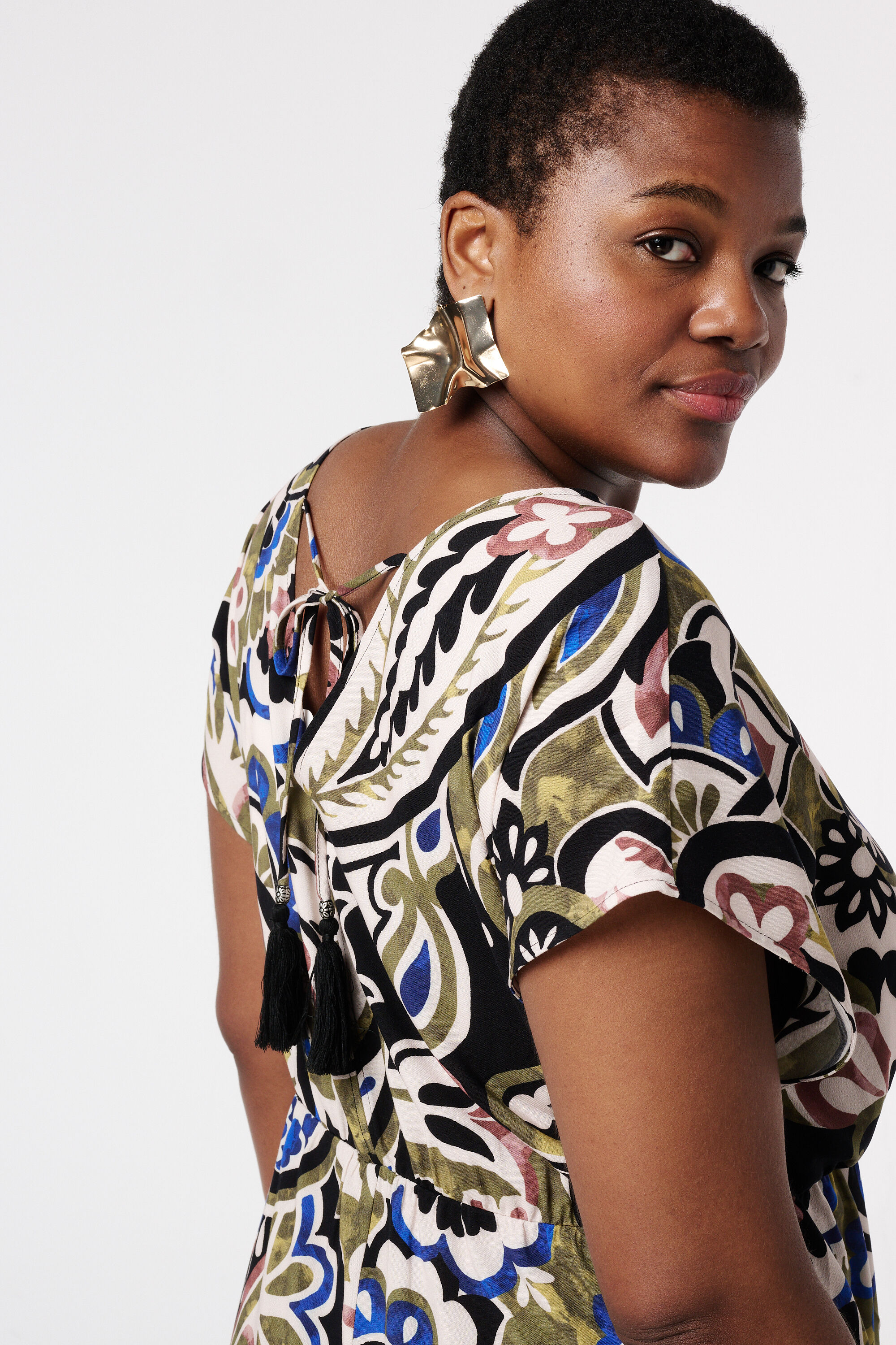 Vestido midi con estampado image number 4