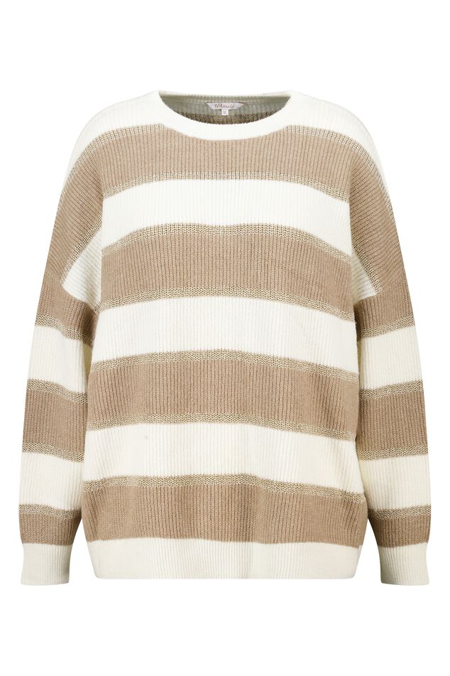 Jersey a rayas con lurex image number 1